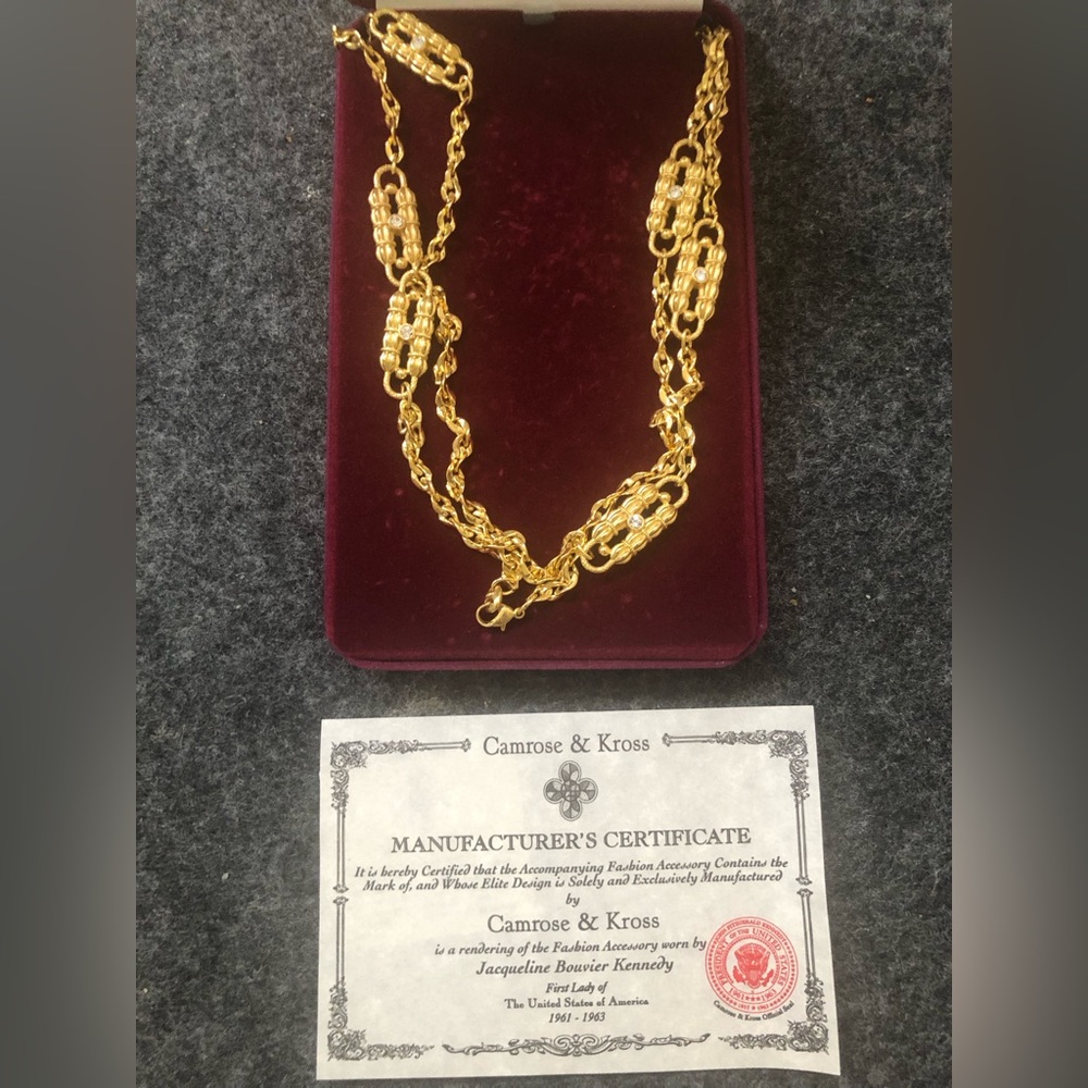 Camrose and Kross JBK paper clip necklace